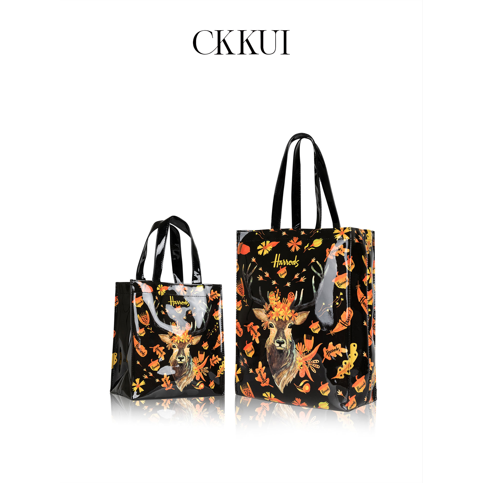 CKKUI英伦风撞色PVC欧美购物袋