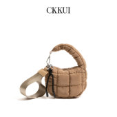 CKKUI 绗缝设计感褶皱泡泡包包2025年新款 耳机包迷你收纳包收纳包