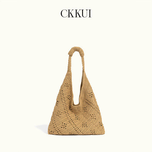 CKKUI夏季海边度假风编织包包