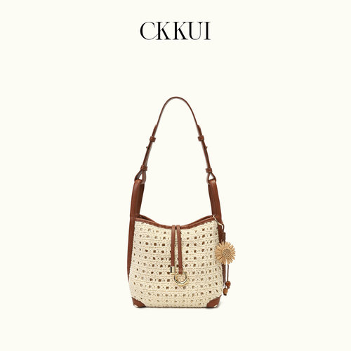 CKKUI夏季高级感撞色编织包包