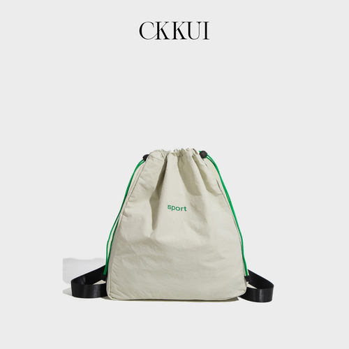CKKUI轻便束口抽绳双肩包女生