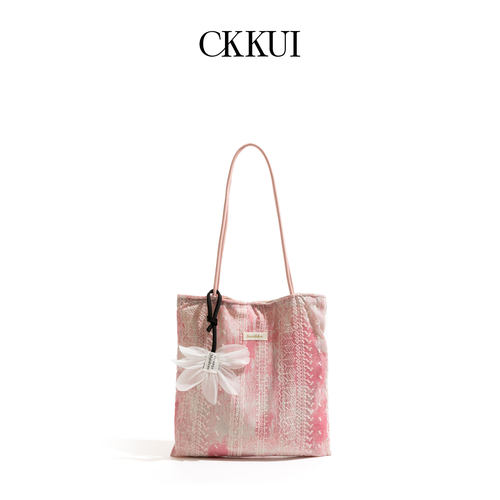 CKKUI韩系多巴胺粉色包包女款