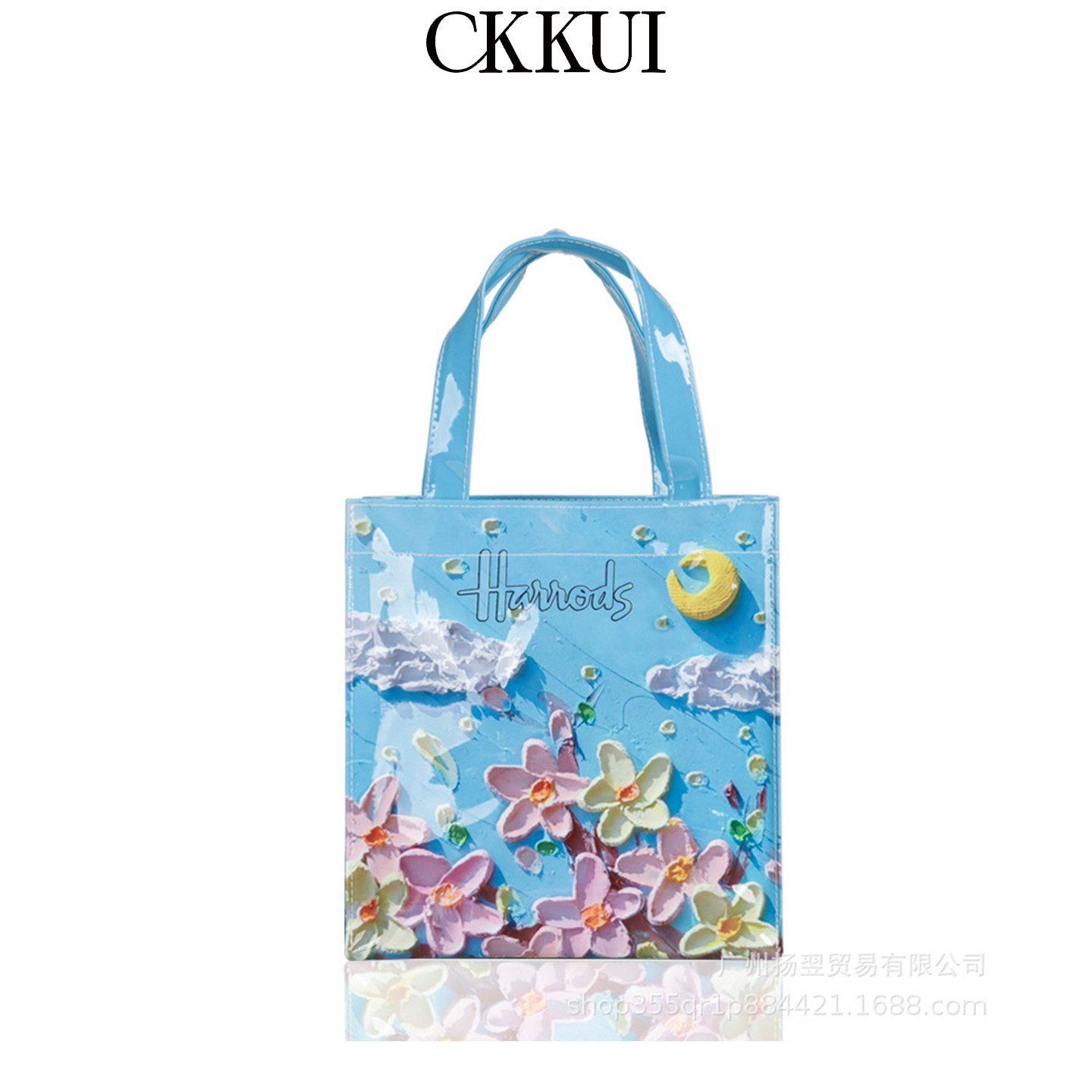 CKKUI英伦风欧美购物袋PVC果冻包2025新款手提包大容量单肩托特包