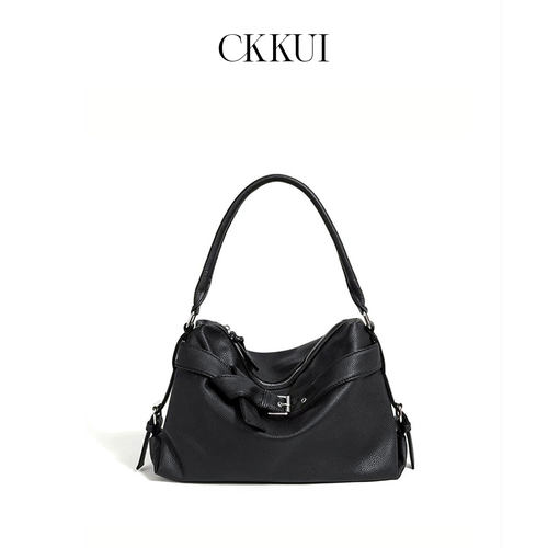 CKKUI机车感做旧手提包包柔软