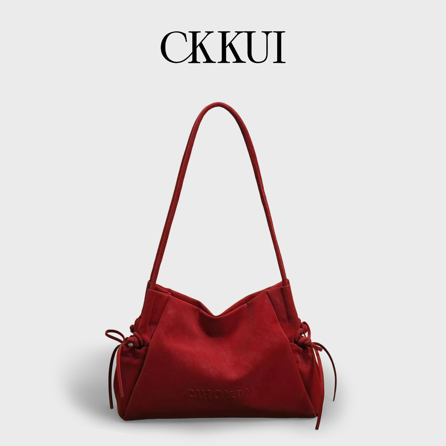 CKKUI 法式极简红色软皮包包2026新款hobo包高级感通勤单肩托特包,箱包皮具/热销女包/男包,托特包,淘宝优惠券,粉丝福利购,淘宝优惠卷
