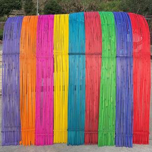 diy竹条花艺软装染色彩红色竹排竹篾条竹片竹皮青蔑婚礼竹圣诞树