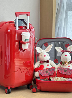 LETOO多功能结婚行李箱女小型拉杆箱20寸箱登机箱可爱旅行密码箱