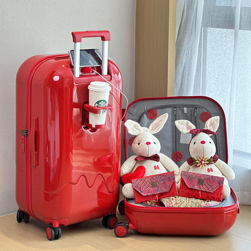 LETOO多功能结婚行李箱女小型拉杆箱20寸箱登机箱可爱旅行密码箱