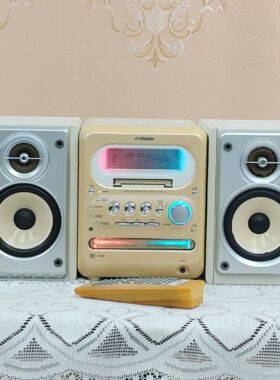 原装进口二手音响 JVC CA-UXQ10-W桌面CD磁带MD多功能小组合220V