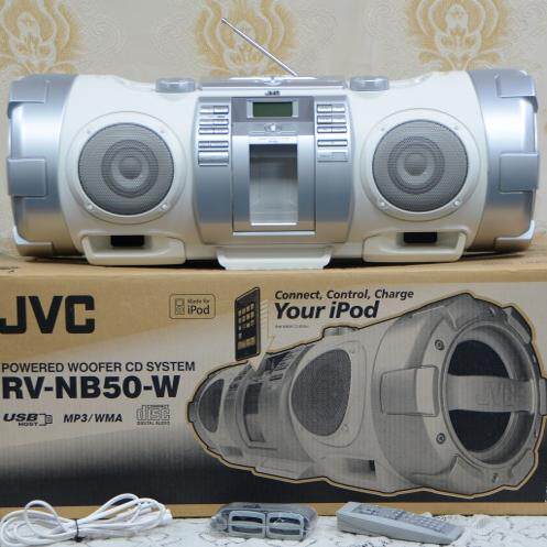 炸街神器原装 JVC RV-NB50-W   CD  USB 收音一体机手提组合音响图片