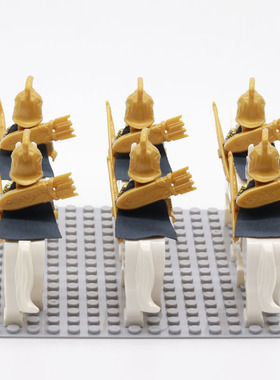 男孩玩具兼容小颗粒积木拼装场景战场摆件魔界精灵国骑兵弓箭射手