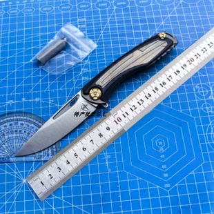 新品M390碳纤维钛合金手柄折叠刀户外露营生存随身便携实用小刀具