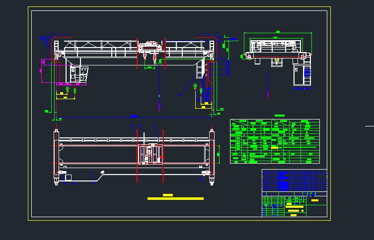 QD32-5t-15M新型吊钩桥式起重机总图 A3
