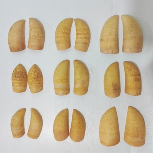 竹根卦金竹根手工制作竹卦交杯法卦笑杯圣杯道家法器老竹根朱砂卦