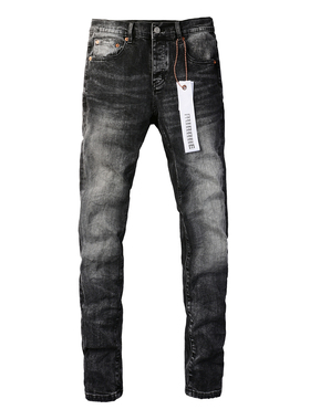 PUR jeans  pants torn jeans美式高街破洞黑色牛仔裤子