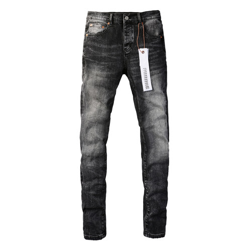 PUR jeans  pants torn jeans美式高街破洞黑色牛仔裤子