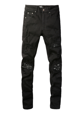 AMR jeans AMR pants torn jeans MX1高街破洞紧身牛仔裤子