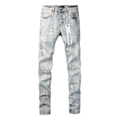 jeans 高街蓝色做旧牛仔裤 pants jeans美式 子 torn PUR