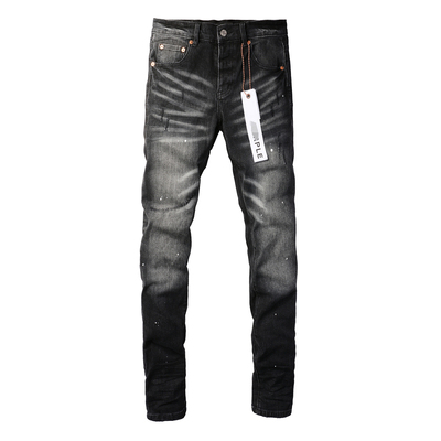 PUR jeans  pants torn jeans美式高街破洞黑色牛仔裤子