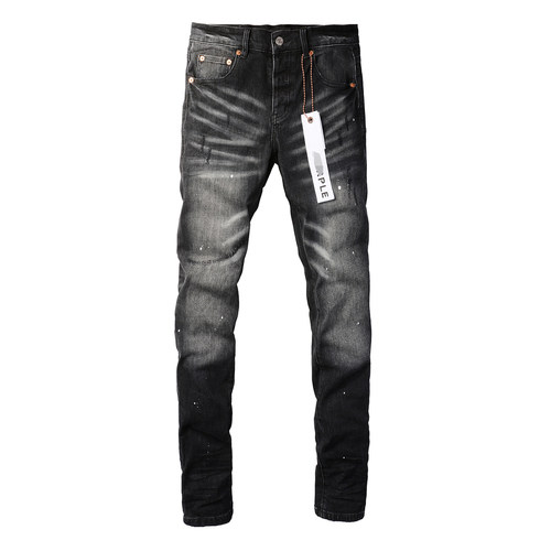 PUR jeans  pants torn jeans美式高街破洞黑色牛仔裤子