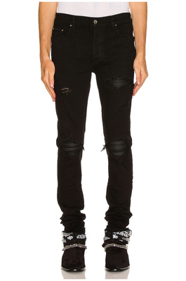 AMR jeans AMR pants torn jeans高街破洞紧身拼接牛仔裤子