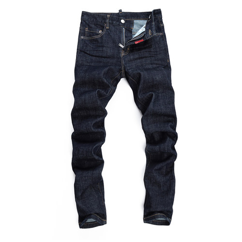 D Jeans Skinny Ripped Jeans 美式高街基础蓝色修身男裤牛仔裤子