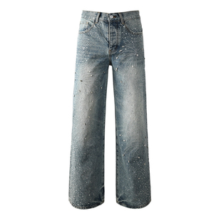 PUR Jeans Skinny Ripped Jeans 美式长裤烫钻直筒裤男牛仔裤子