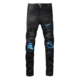 jeans pants torn AMR MX1高街破洞紧身牛仔裤 子