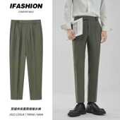 裤 子男韩版 宽松西裤 2024秋季 商务直筒西服长裤 高级感西装 男士 新品