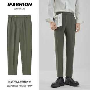 裤 子男韩版 宽松西裤 2024秋季 商务直筒西服长裤 高级感西装 男士 新品