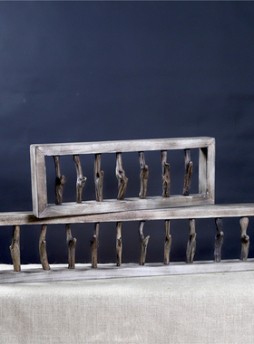 木质屏风多功能挂勾树根创意装饰