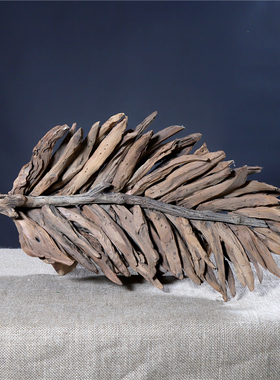 原创手工制作ins侘寂风艺术品木质摆件民宿酒店树根树叶装饰品