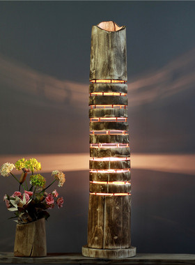 中式轻奢ins风手工木质氛围灯创意家居民宿卧室客厅装饰灯具摆件