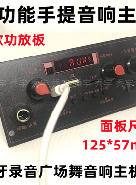 190收音蓝牙录音插卡功放板USB音频播放板5V电瓶箱广场舞音响主机