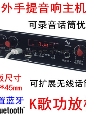 CY1201收音蓝牙录音插卡功放板 USB音频播放板5V电瓶箱广场舞音响