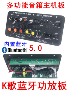TI-S30 低音炮功放板12v24v220v通用炮芯蓝牙音箱主板K歌扩音机板
