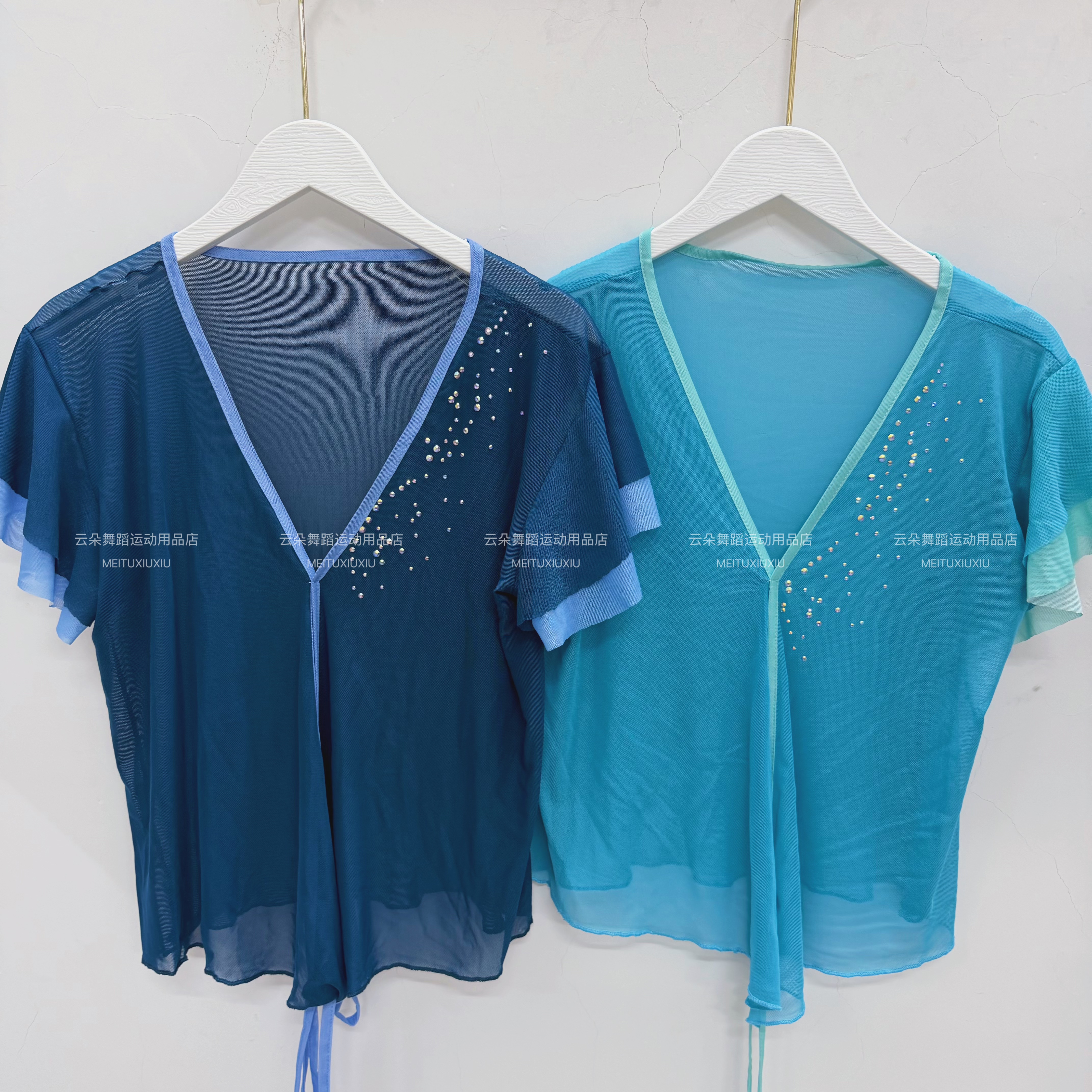 舞蹈服芭蕾舞T恤女夏季新款宽松休闲运动上衣韩版现代舞服纱衣