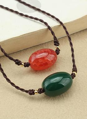 简约百搭文艺玛瑙吊坠项链