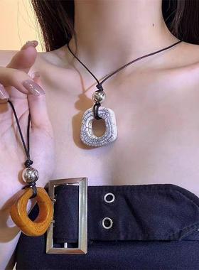 骆驼骨吊坠平安扣小众设计感