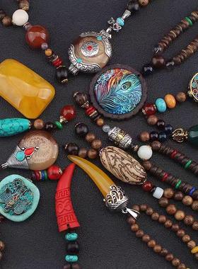 木质项链唐装配饰民族风挂件