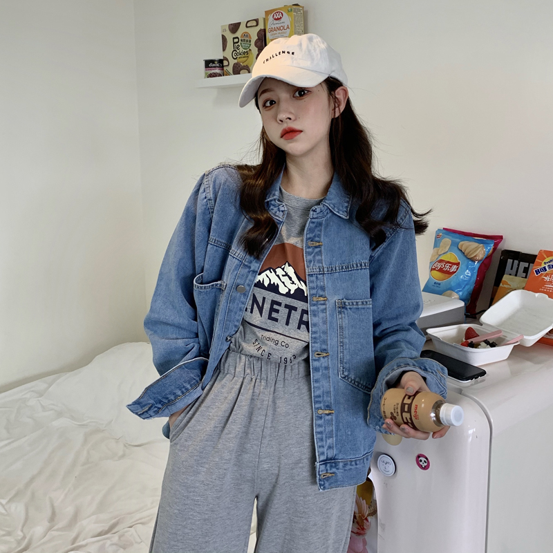 Real price new women's autumn Korean loose top long sleeve versatile winter student fashion