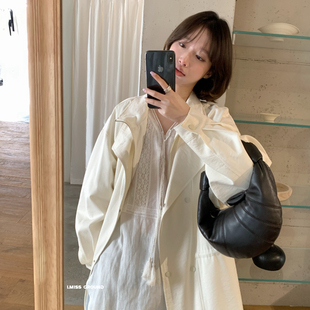 IMISS-26年春款韩标时尚宽松翻领风衣