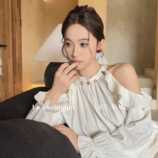 25早秋上新小女人精致温柔气质上衣小衫