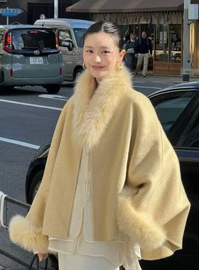 TOO家-羊毛外套(配可拆真狐狸毛毛领可拆真狐狸毛袖毛)