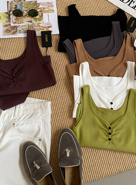 MADEIN OST-26年早春极简开扣设计针织背心