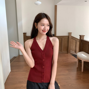 MISS 秋上新怎么搭都好看这件小背心极简收腰显瘦针织背心