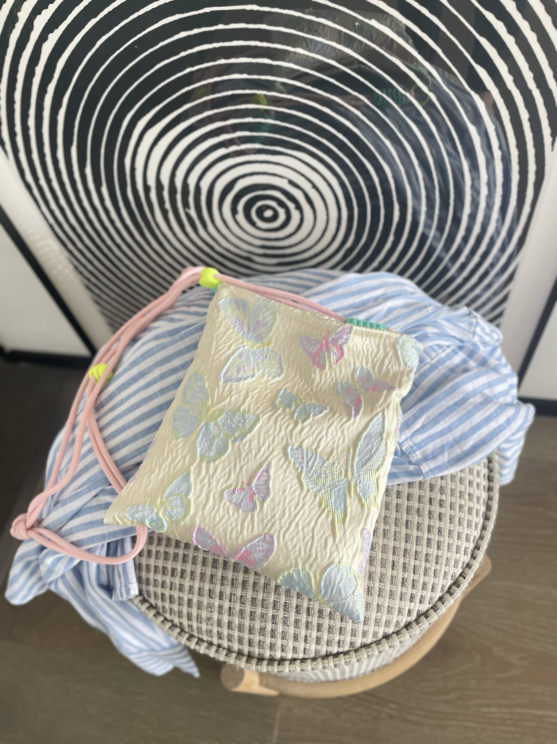 蝴蝶布包可调节手机包