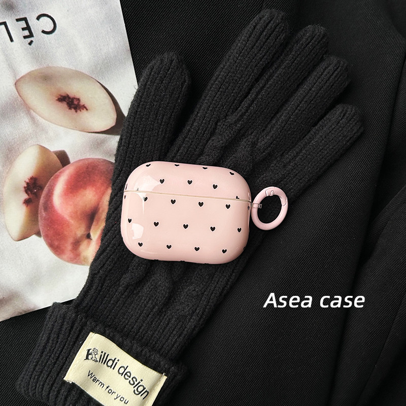 Asea小众ins粉色波点爱心适用airpods pro2耳机套苹果二/三/4代无线蓝牙保护壳新款女防摔个性男高级感全包,3C数码配件,耳机保护套,淘宝优惠券,粉丝福利购,淘宝优惠卷
