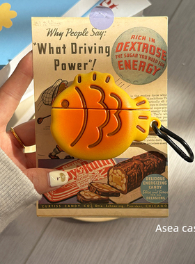 Asea小众ins可爱创意鱼饼适用airpodspro3耳机套苹果2/三/4代无线蓝牙保护壳新款女个性耳机保护套男硅胶