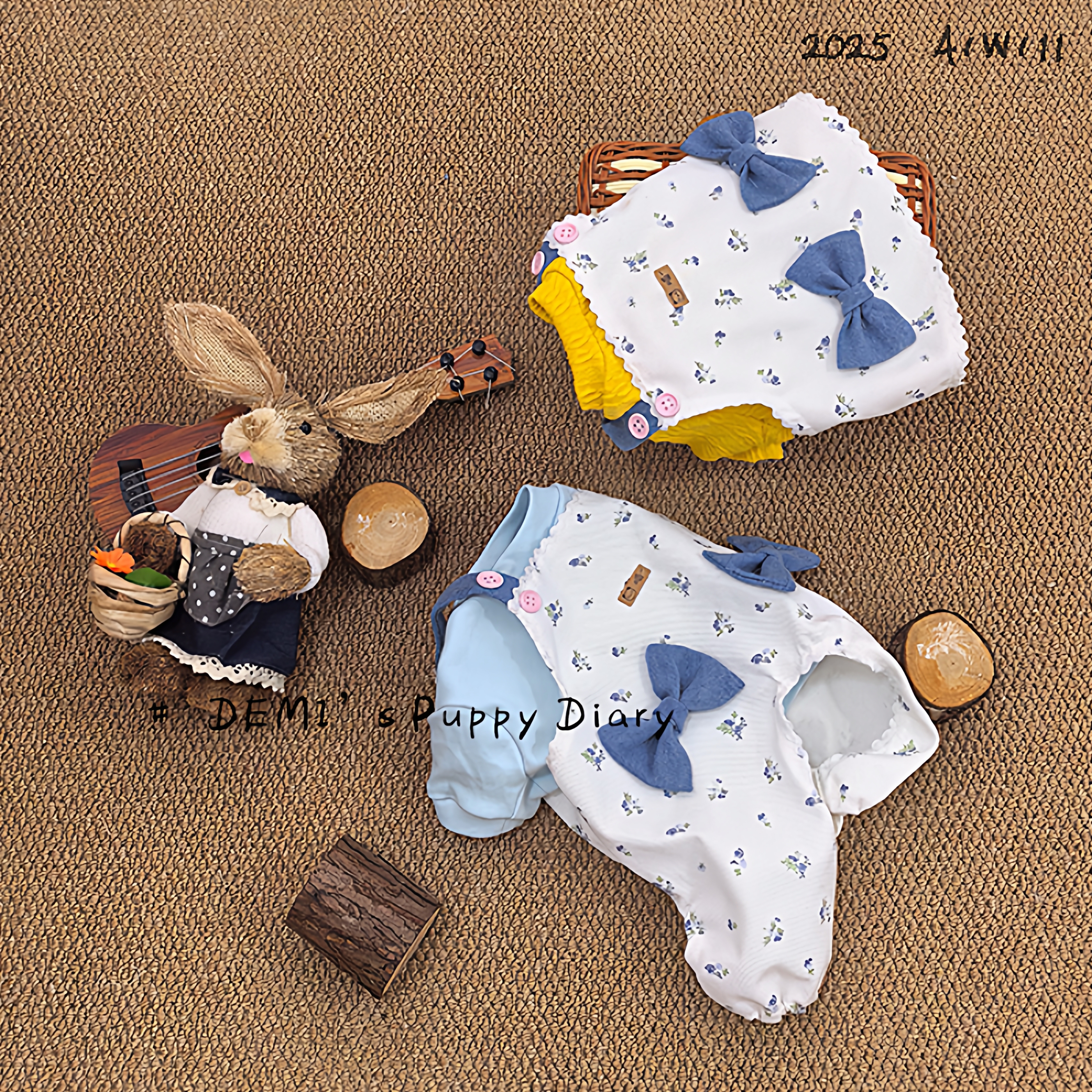 DEMI法斗原创可爱蝴蝶结背带裤裙